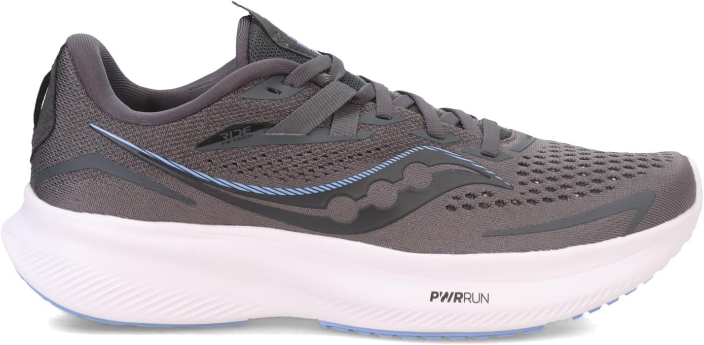 Women's Saucony Ride 15, Charcoal/Jewel, 8 B Medium