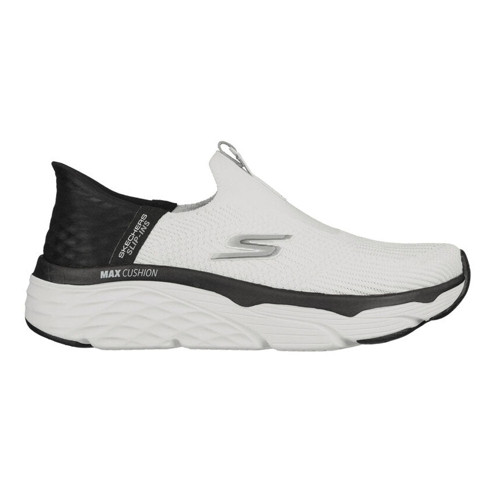 Women's Skechers Max Cushioning Elite-Smooth Transition, White/Black, 7.5 B Medium