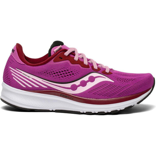 Women's Saucony Ride 14, Razzle/Fairytale, 8 B Medium