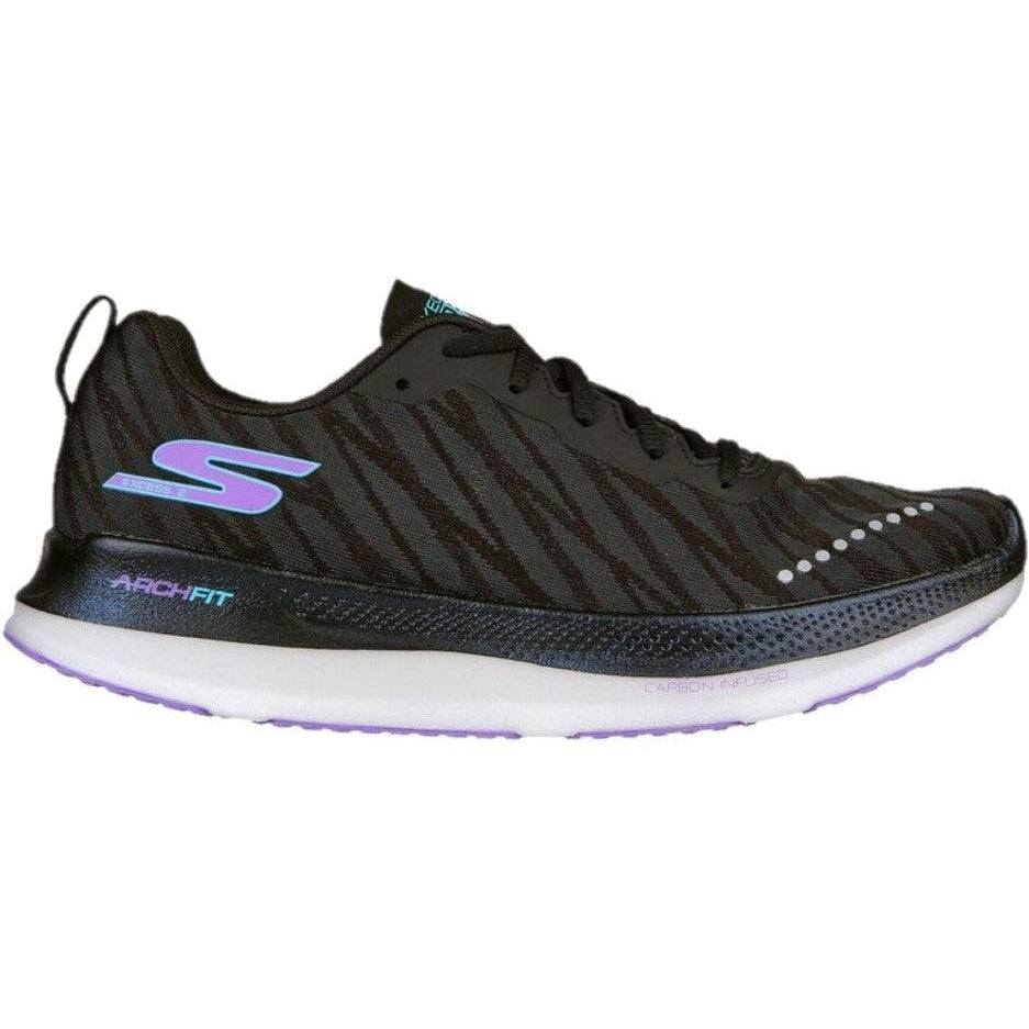 Women's Skechers Go Run Razor Excess 2, Black/Purple, 9.5 B Medium